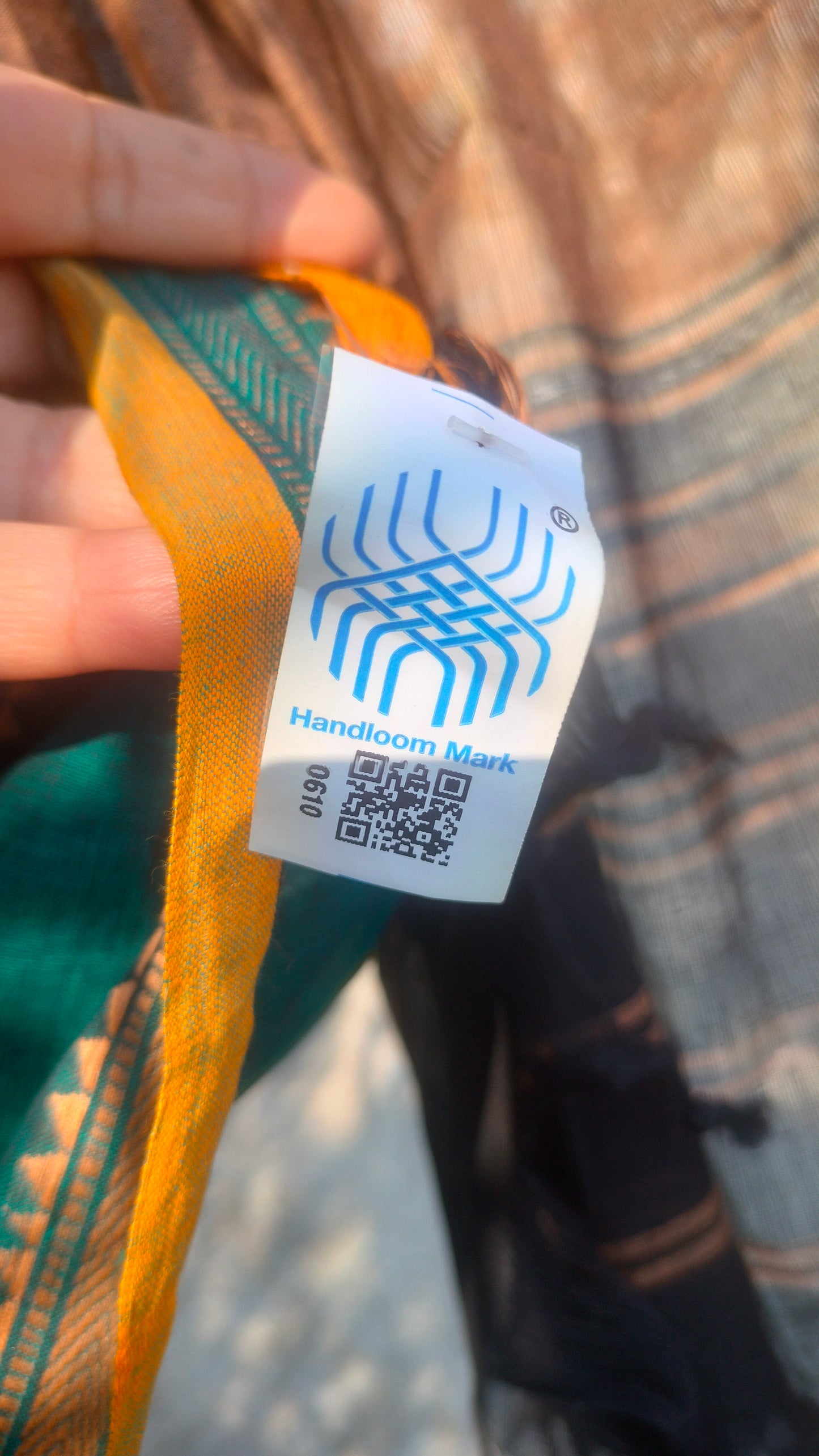 Neel Abha – Teal Dhonekhali Handloom Cotton Saree