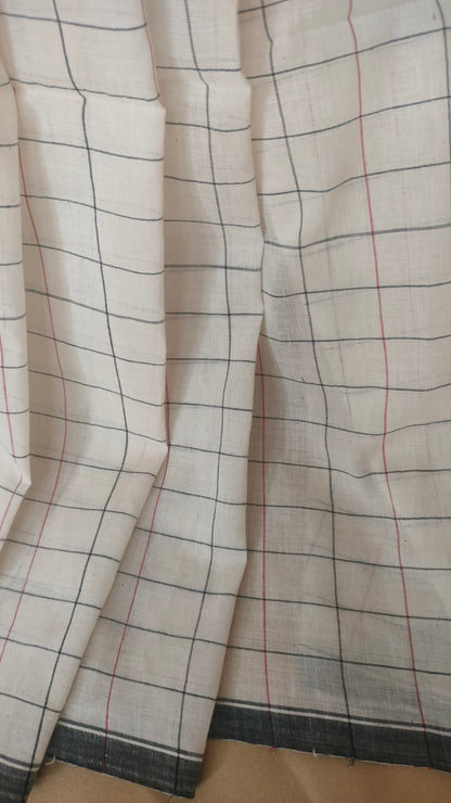 Chandrakosh - White Bengal Handloom Cotton Saree