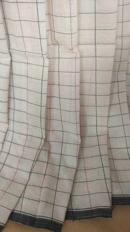 Chandrakosh - White Bengal Handloom Cotton Saree