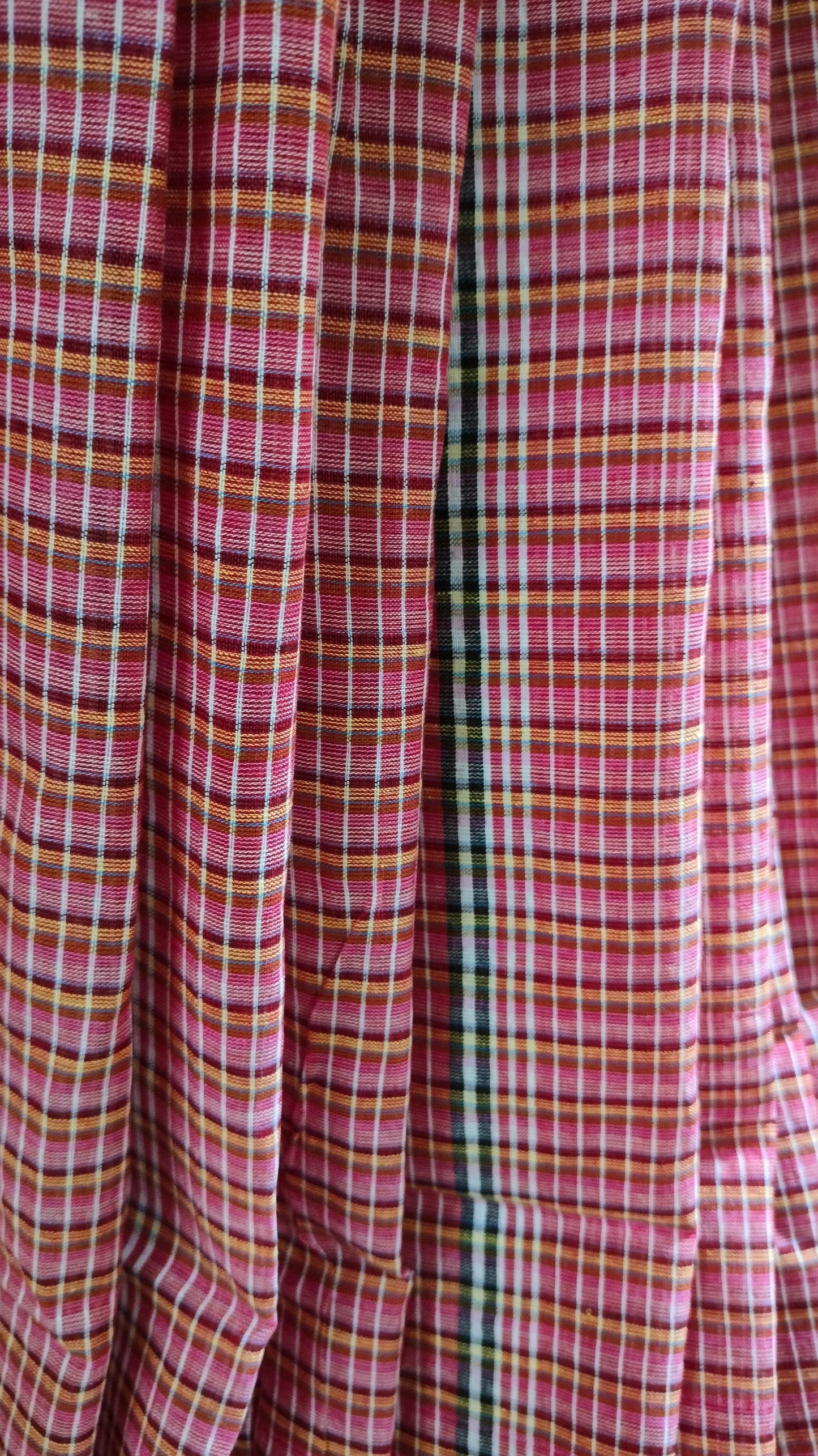 Laal Gamcha - Red, White, and Black Bengal Handloom Cotton Saree