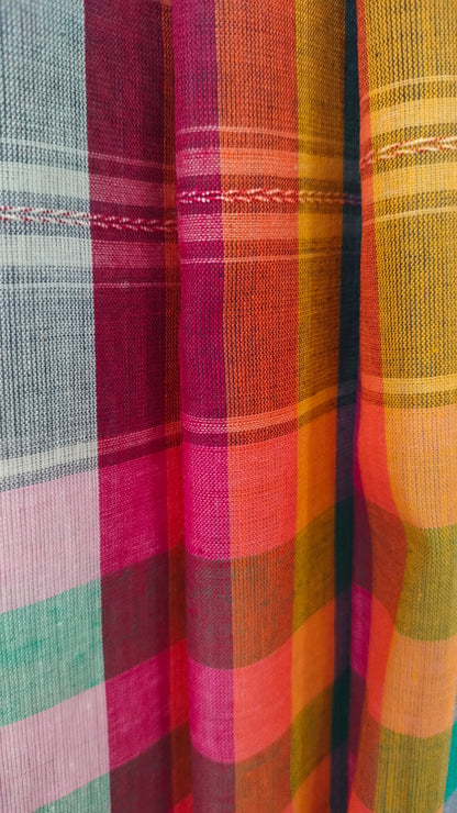 Chords of Color - Grey Dhonekhali Handloom Cotton Saree