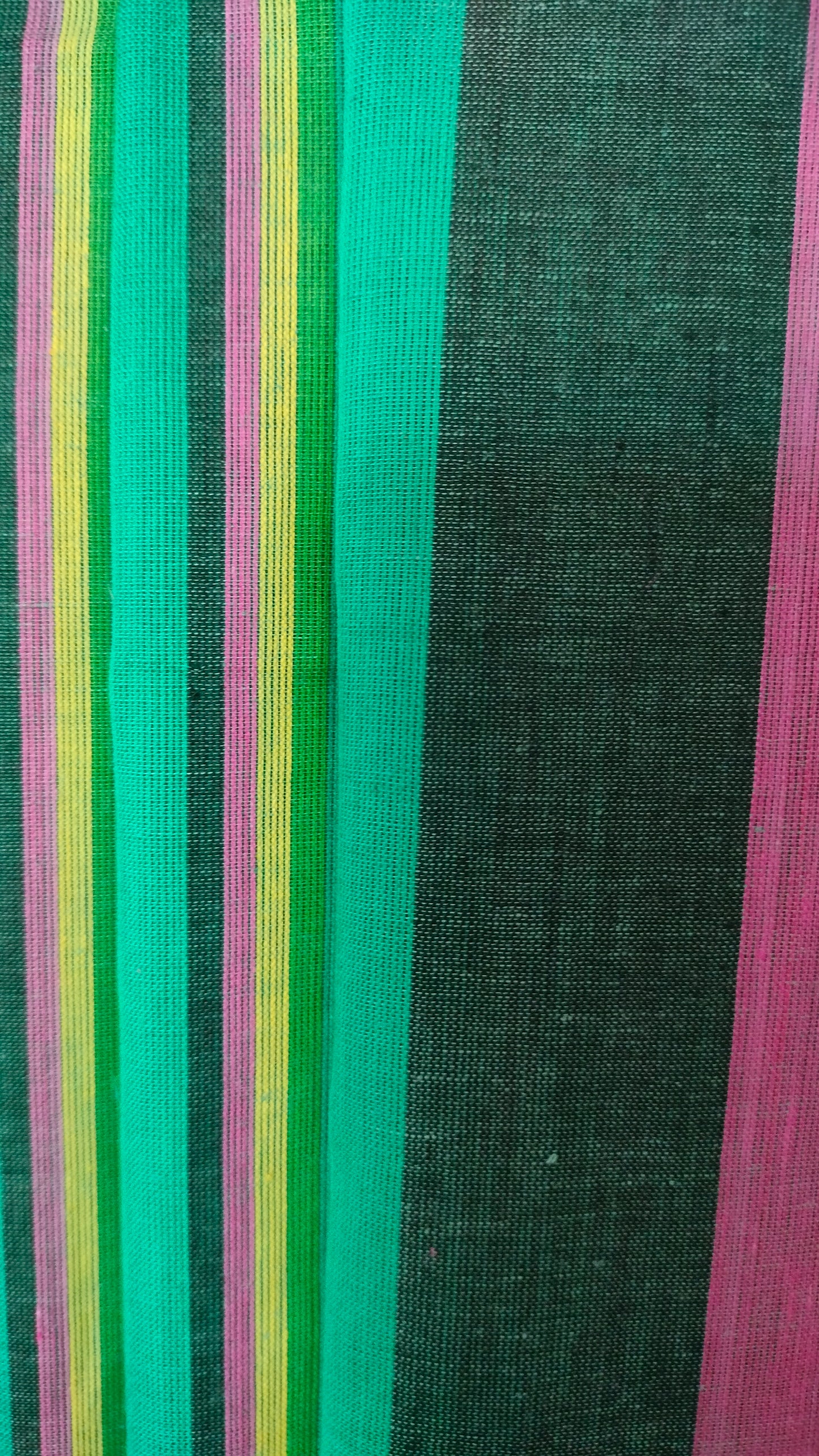 Fieldsong - Teal Green Dhonekhali Handloom Cotton Saree