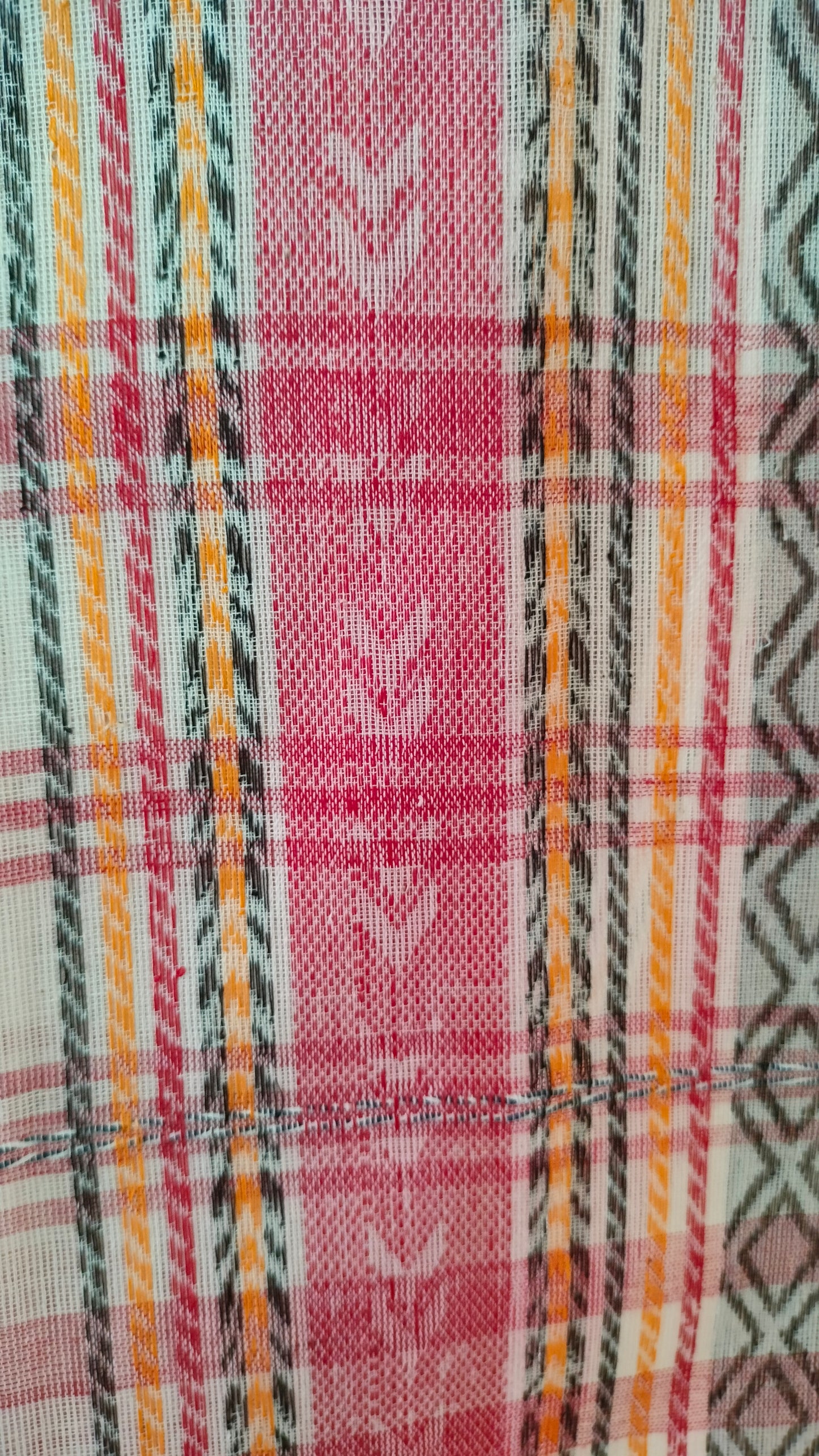 Rangrekha - Off-white Dhonekhali Handwoven Cotton Saree with multi-coloured Woven Strips