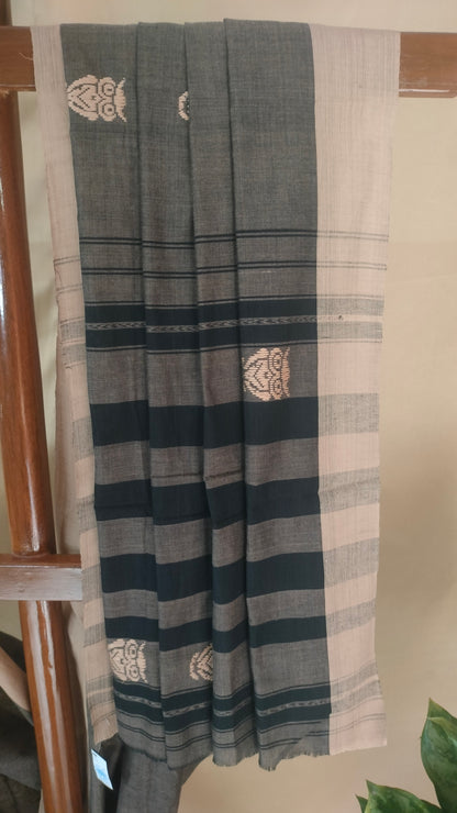 Dhushorbilashi - Grey Dhonekhali Handloom Cotton Saree