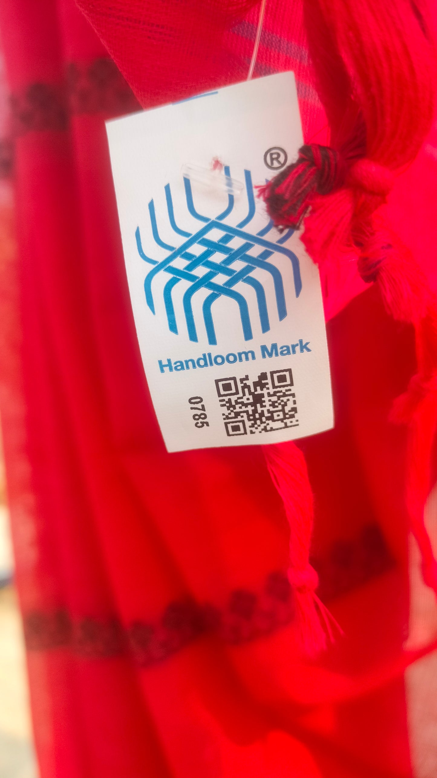 Ranga Abha – Red Dhonekhali Handloom Cotton Saree